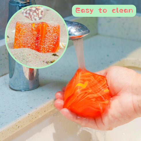 Slow Rising Stress Cube , Dough Stress Balls Soft Fidget Squishy Toys for Anxiety Relief, Pull Stretch Classroom Prize