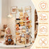 56" yofit Stuffed Animal Storage Organizer with Wheels, Plush Storage Wooden ZOO with Removable Dust-Proof Cover