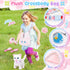 NINAOR Interactive Cat Toys for Kids with Crossbody Bags, Stuffed Cat Plush with Leash Walking Meow Pretend Play Kitty