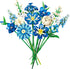 Flower Bouquet Building Blocks Set, Creative Blue Tulip Artificial Flower Plant Models,