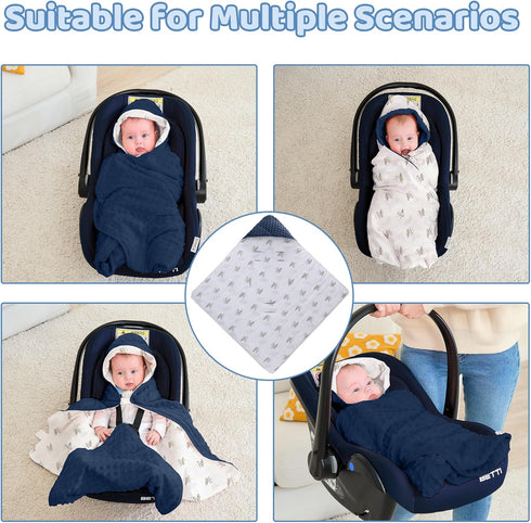 Stroller,35"x35" Baby Car Seat Blanket-Universal Car Seat Covers,Warm Swaddle Blankets for Infants Newborn,Boys