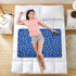 miaozhen 52" 34" Blue Background with Yellow Stripes Changing Pad Covers Water Resistant Potty Training Mats Leakproof