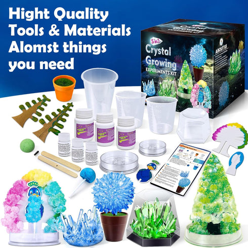 UNGLINGA Crystal Growing Experiment Science Kits for Kids, S.T.E.M Projects Educational Toys Gifts for Boys Girls