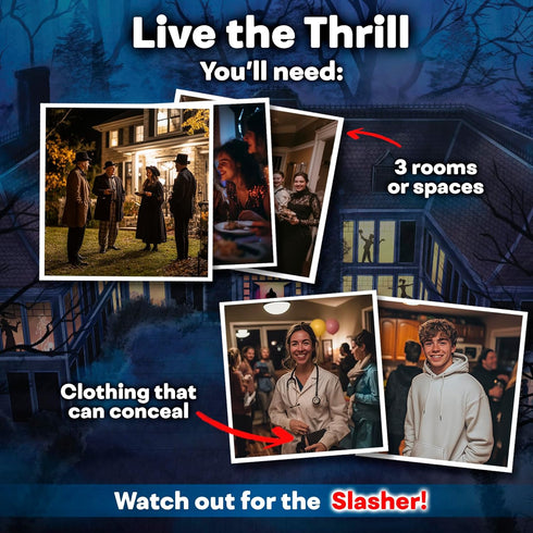 The Murder Mystery Game: Darkridge Reunion | Real-Time Thrills for Adults & Teens, 6-12 Players, Dinner Party Game