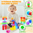 52pcs Magnetic Blocks - Translucent Magnetic Cubes, Building Blocks Magnet Toys for Kids, Montessori STEM Sensory Toys