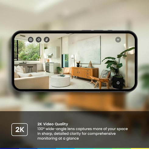 CHAMBERLAIN 2 2K 2-Way myQ Indoor Plug-in Security Camera Gen Smart Wi-Fi Camera with Night Vision, Baby and Pet