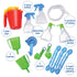 Constructive Playthings Measure and Pour Water Play Kit - 34-Piece Educational Toy for Kids 3 Years and Older