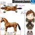 Jet Creations Inflatable Horse – 38" Long, Golden Brown Lifelike Blow-Up Animal Toy for Decoration, Party