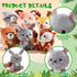 6 Pcs Woodland Animals Plush Toys - 7 Inch Bear, Rabbit, Squirrel, Deer, Raccoon, Fox Stuffed Animals for Gifts