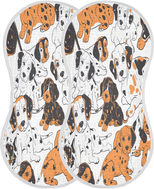 YEGAME Set 1 11 22 Inch Muslin Baby Burp Cloths of - Cute Dog Super Absorbent Cotton Burping Rags Soft Baby Washcloths