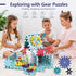 Gear Toys Interlocking Building Blocks, 150 Piece Educational Construction Set, Creative STEM Development Toys