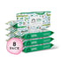 336 Count, 8 Packs 42 Amazon Brand - Mama Bear Flushable Toddler Toilet Wipes, Unscented, Formulated without Fragrance