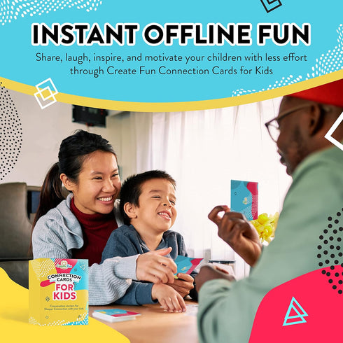CreateFun Summer Fun Activities for Kids, 101 Playful Conversation Cards for Ages 3+ to Build Confidence