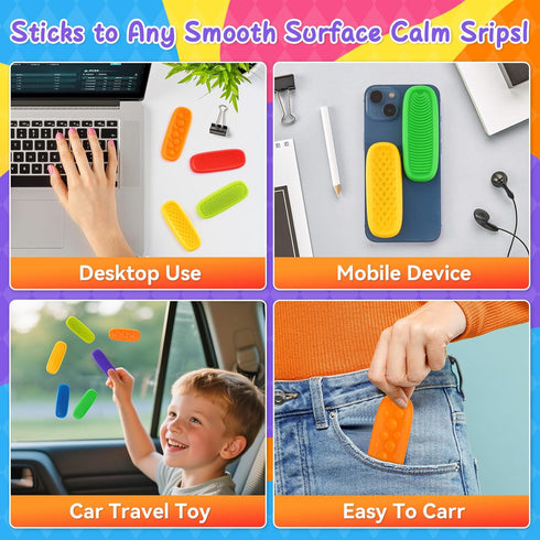 8 Pack Sensory Fidget Toys for Kids Adults Sensory Strips for Autism,ADHD and Anxiety Relief Items for Adults. Quiet