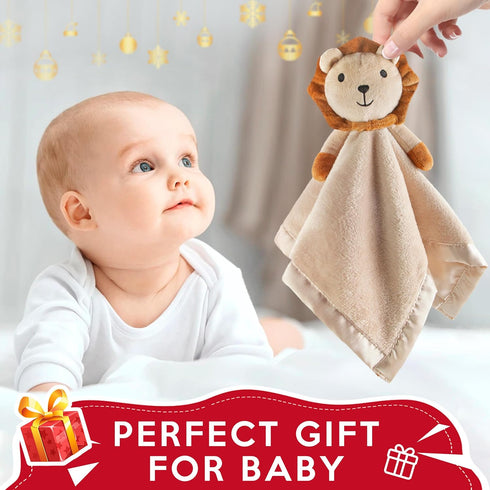 Pro Goleem Loveys for Babies - Soft Security Blanket, Baby Snuggle Toy Newborn Stuffed Animals Gifts for Boys Girls