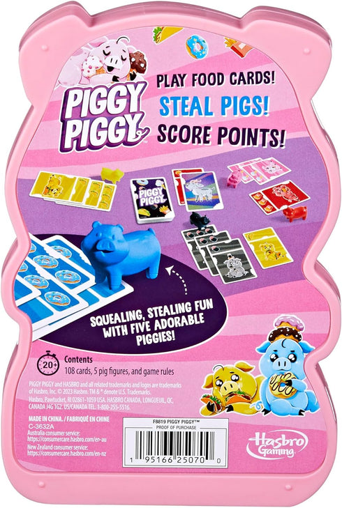 Piggy Piggy Card Game - Fun Family Game for Kids, Teens, and Adults, Ages 7+, 2-6 Players, Quick-Playing