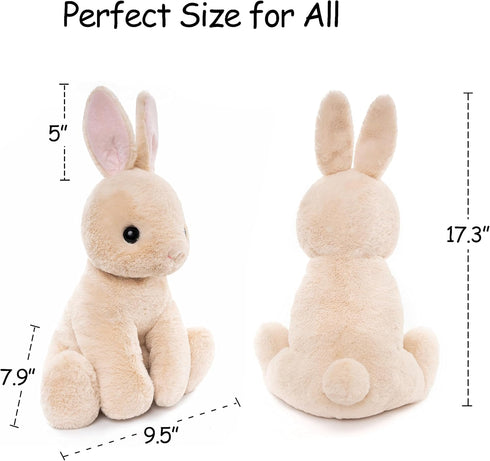Rabbit Bunny Stuffed Animals Plush Toys for Kids, Birthday Easter Gift, 17.3 inches for Boys Girls Babies