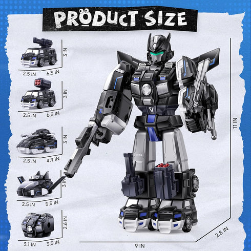 MEWOCHEE 5-in-1 4-6, 3 4 5 3 4 5 6 3 4 5 Transform Toys for Boys Ideals Gifts for Year Old Boys, Easy DIY Assembly