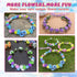 WUBOMJIO Flower Crowns Craft Kit, Make Your Own 12 PCs Floral Crowns for Kids and Teens