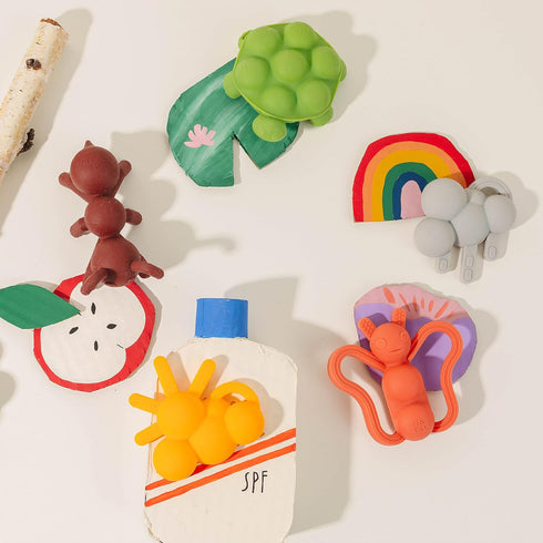 Pack 1 Doddle & Co. The Chew Teether with Poppable Bubbles | Toddler Teething Fidget Toy for Baby | Enhaces Oral Fit