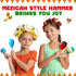 50 Pcs Mini Wooden Maracas for Kids Fiesta, 17 Designs Noisemaker for Mexican Cinco De Mayo, Luau Party, Carnivals,