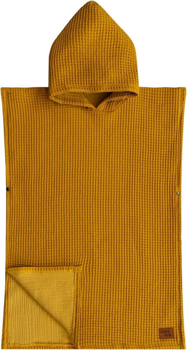 Jade&Kai Hooded Towel for Kids | Snaps into a Poncho | Organic