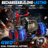 1:16 2.4GHz 4WD 2 6 7 8 9 10 11 12 BainGesk Remote Control Monster Truck Toys, Amphibious Waterproof RC Car, All