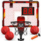 Basketball Hoop Indoor - Mini Basketball Hoop with 7 LED Lighting, Scoreboard, Over Door Foldable Basketball Toys