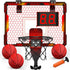 Basketball Hoop Indoor - Mini Basketball Hoop with 7 LED Lighting, Scoreboard, Over Door Foldable Basketball Toys