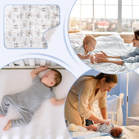 Generic 70x50cm Changing Mat - Waterproof Reusable Diaper, Pad Cover Soft Breathable Liner with Quick Absorb for Infant