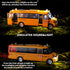 9" Large Bright Yellow School Bus, Pull Back Light Up and Sounds Die-cast Metal Toy Vehicle for Kids