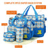 Set, 5PCS Moclever Diaper Bag Tote Baby Bags for Mom and Dad Large Maternity Travel Bag with Insulated Bottle Holder