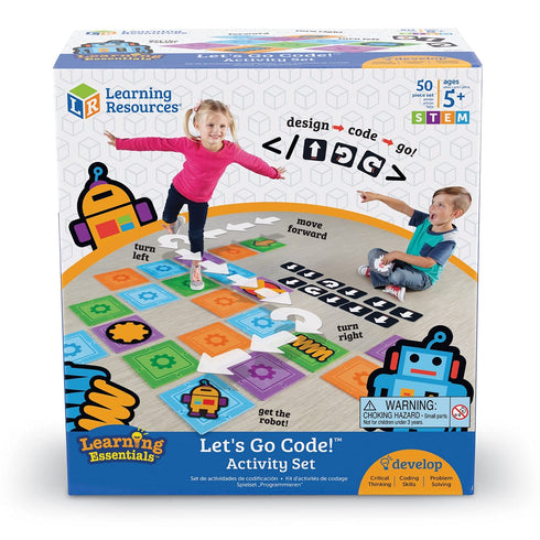 Set, 50 5+ Learning Resources Let's Go Code! Activity STEM Toys, Coding Toys, Develops Critical Thinking and Problem