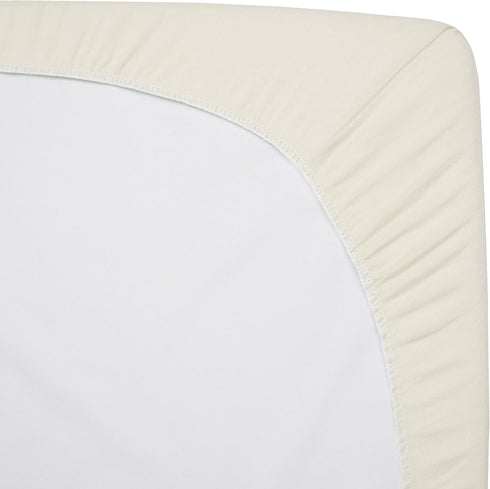American Baby Company Fitted Bassinet Sheet, 15" x 33", 100% Natural Cotton Jersey Knit, Cream