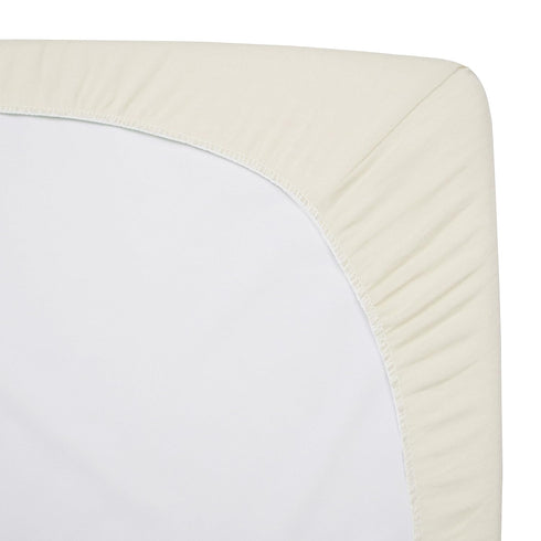 American Baby Company 100% Cotton Knit Fitted 18" x 36" Cradle/Bassinet Sheet - Cream, Soft Breathable
