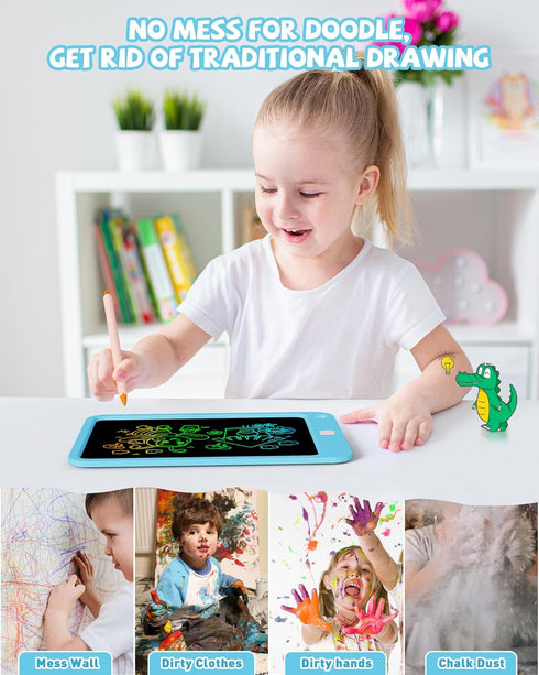 KOKODI LCD Writing Tablet for Kids, 10 Inch Colorful Drawing Tablet for Educational Learning Age 3-12
