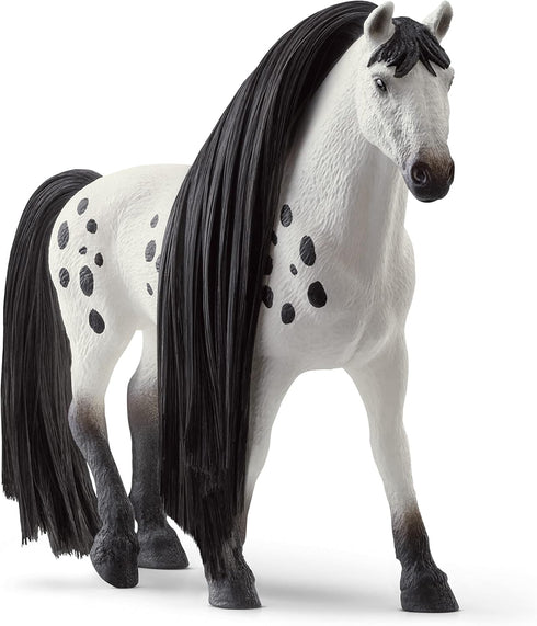 Schleich Horse Club Sofia's Beauties, Knabstrupper Stallion Beauty Horse with Brushable Hair, 8pc Styling Figurine