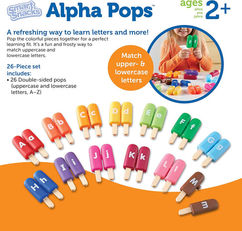 Learning Resources Smart Snacks Alpha Pops - Toddler Educational Alphabet Toys, ABC Puzzles, Ice Cream Toy, Preschool