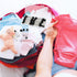 50 Pieces Diaper Pins Safety 2.2 Inch Plastic Head Cloth Diaper Nappy Pins with Locking Closures, Black Velvet Bag