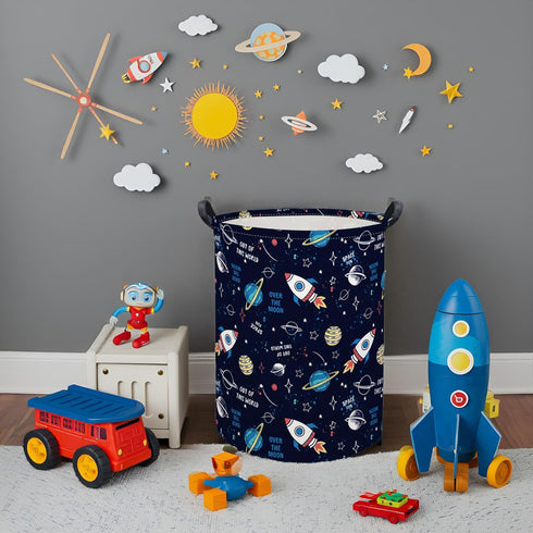 HIYAGON Kids Laundry Basket Baby Hamper for Nursery Boys Kids Hamper Cute Kids Toys Storage Bin Organizer Butterfly
