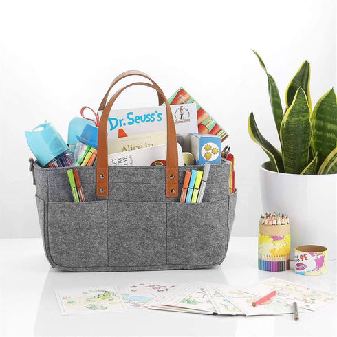 Large Portable Diaper Storage Tote with Handle for Newborn Essentials