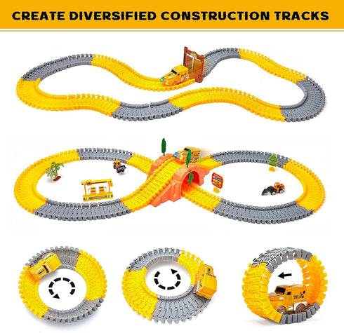 5-7, 3-5, 342Pcs Set 3 4 5 6 7+ OR OR TU Toys for Boys Race Track for Toddlers Construction Toys for Boys Kids Car