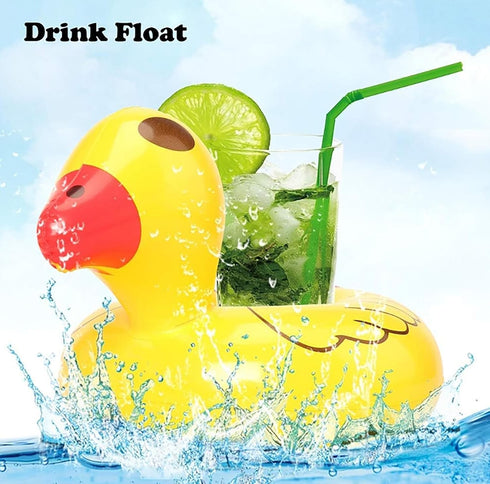 9 Pcs Pool Floaties Swim Accessories Set for 11.5 Inch Girl Dolls, Inflatable Drink Holder for Pool Parties