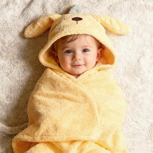 Tinyzo 2-Pack 0-5, (4832 inches) Toddler Bath Towels with Hood for Boys & Girls Age Large Size Soft & Absorbent Hooded