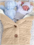 Cozy Khaki Unisex Infant Swaddle Blankets - Thick Fleece Knit for Boys & Girls
