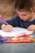 eeBoo Solar System Fluorescent Double-Sided Color Pencils/Set of 6 for Doodling, Coloring, Sketching