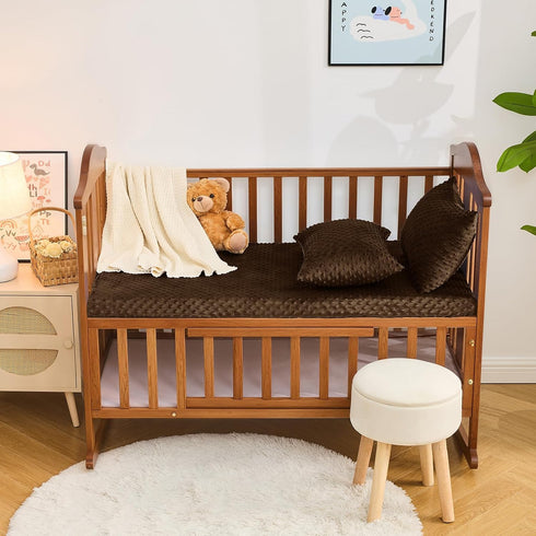 28 52 Inch Entisn Baby Crib Sheets, x Minky Dot Fitted Crib Mattress Sheet for Boys and Girls, Soft and Warm Fleece