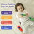 Hooku 2-Pack 0-6 6-12 Silicone Teethers for Babies & Months, Sensory Chew Toys & Remote Control Toys for Infants