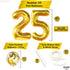 KatchOn Gold 25 Balloon Numbers, 40 Inch, 25th Birthday Balloons with Confetti