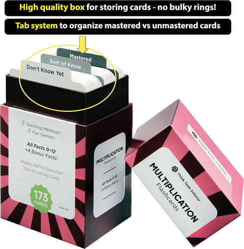 173 (3.1 5.2), 012 1 26 Award-Winning Multiplication Flash Cards Jumbo Cards x All Facts Fact & Visual Aid Per Card